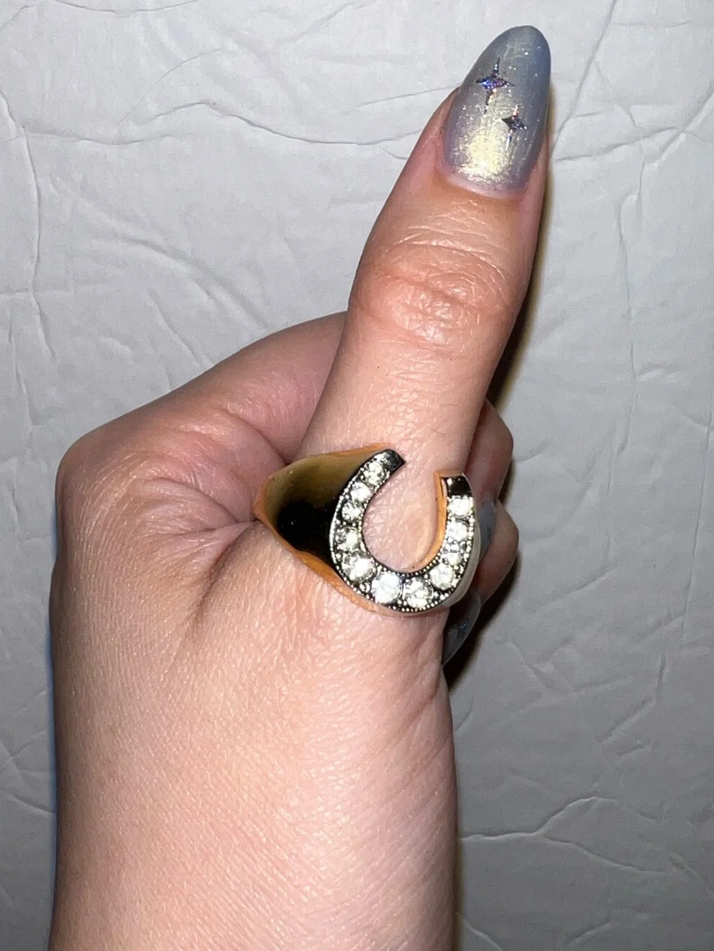 Vintage Lucky Horseshoe Two-Toned Ring